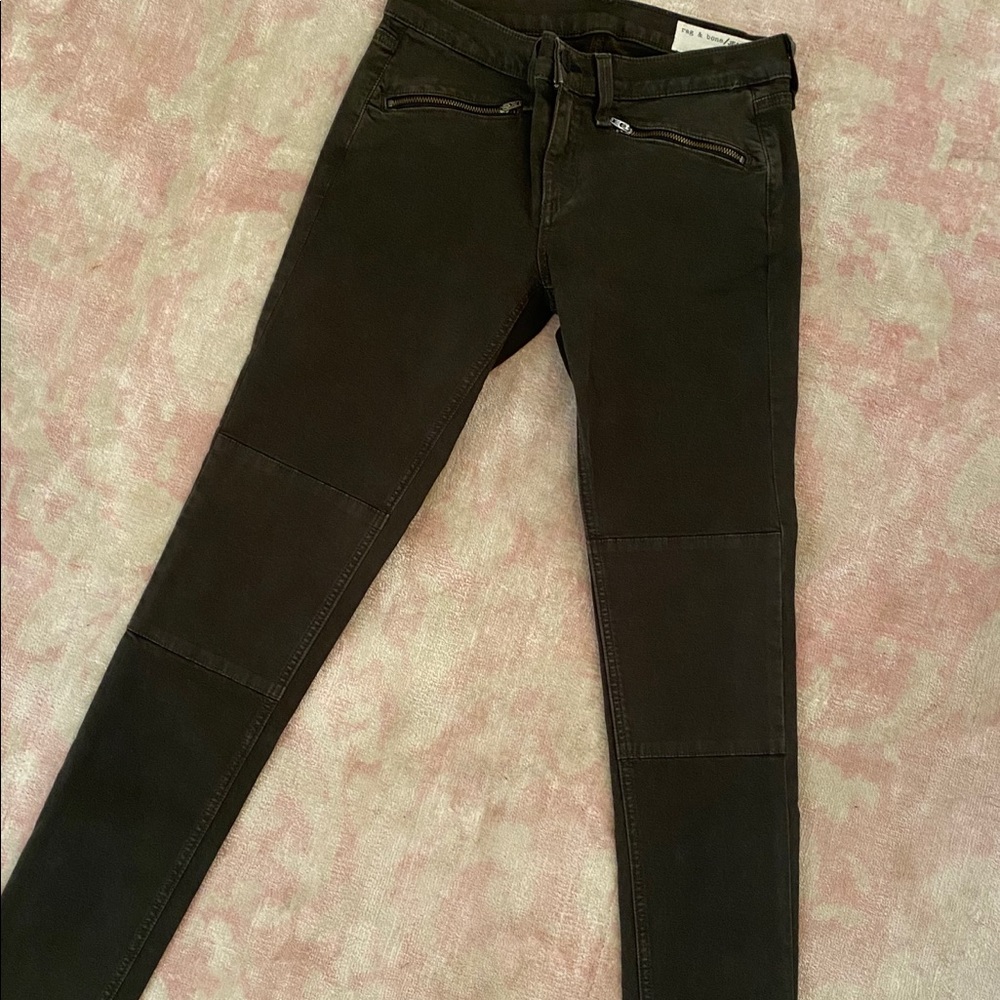 Rag and Bone olive green cargo-ish skinny pants